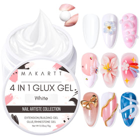 Makartt white 3D gel pot front view showing packaging and clean white gel