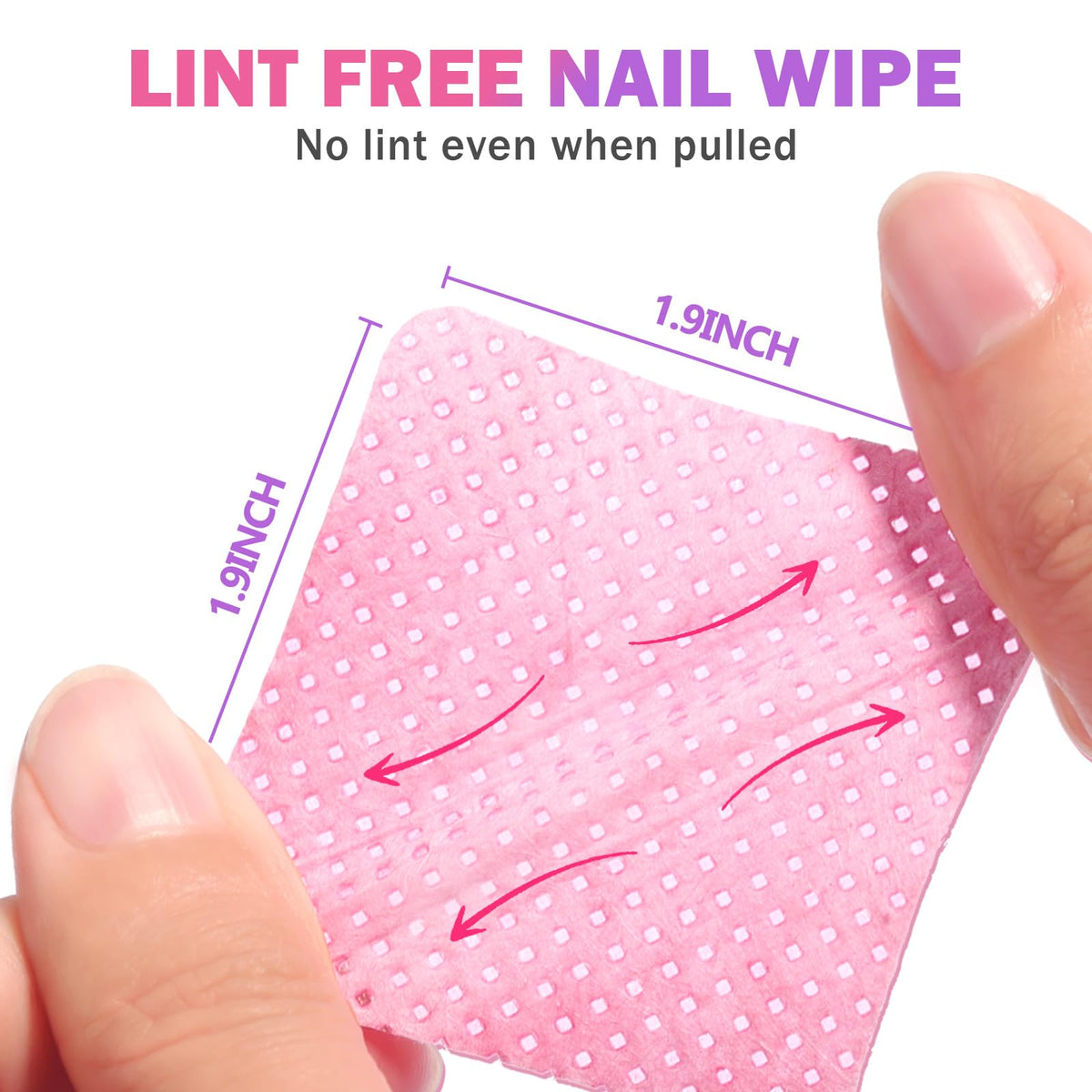 Makartt wipe soaked with remover demonstrating efficient gel polish removal