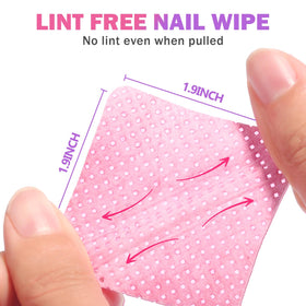 Makartt wipe soaked with remover demonstrating efficient gel polish removal