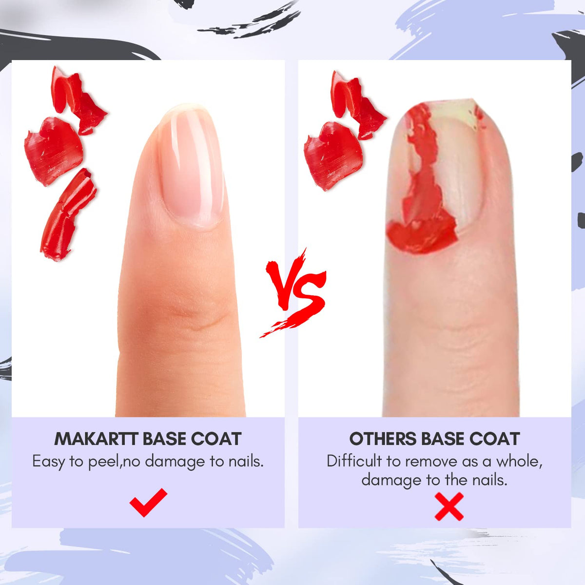 Makartt under press-on nails demonstrating secure adhesion and effortless removal