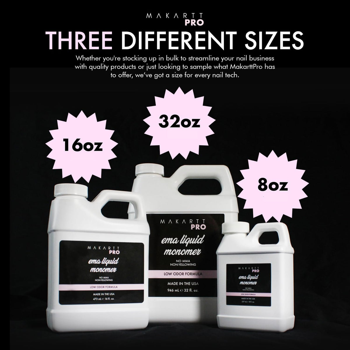 MakarttPro label close-up highlighting made in USA and MMA-free reassurance