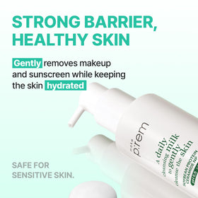 MAKE P:REM creamy cleansing milk texture close-up demonstrating hydration