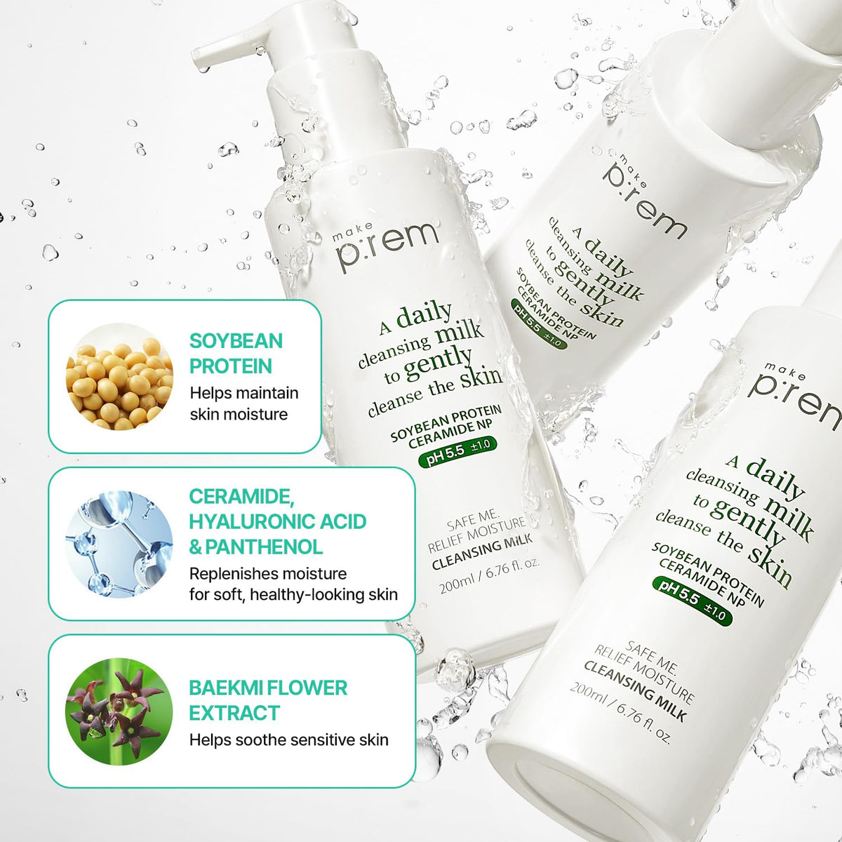 MAKE P:REM with soybean protein ingredient imagery for moisture support