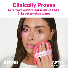MakeUp Eraser dual-sided fibers close-up highlighting gentle exfoliation benefit