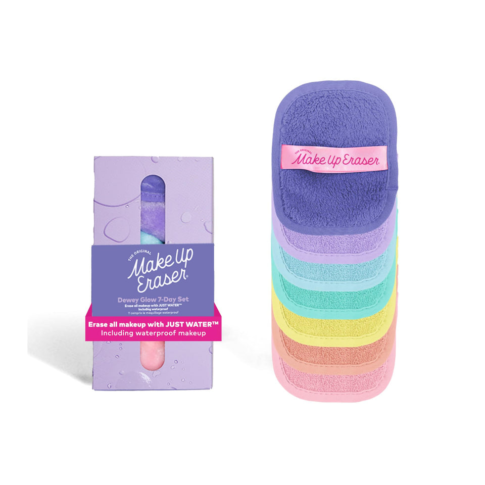 MakeUp Eraser front packaging showing seven reusable pads and benefits