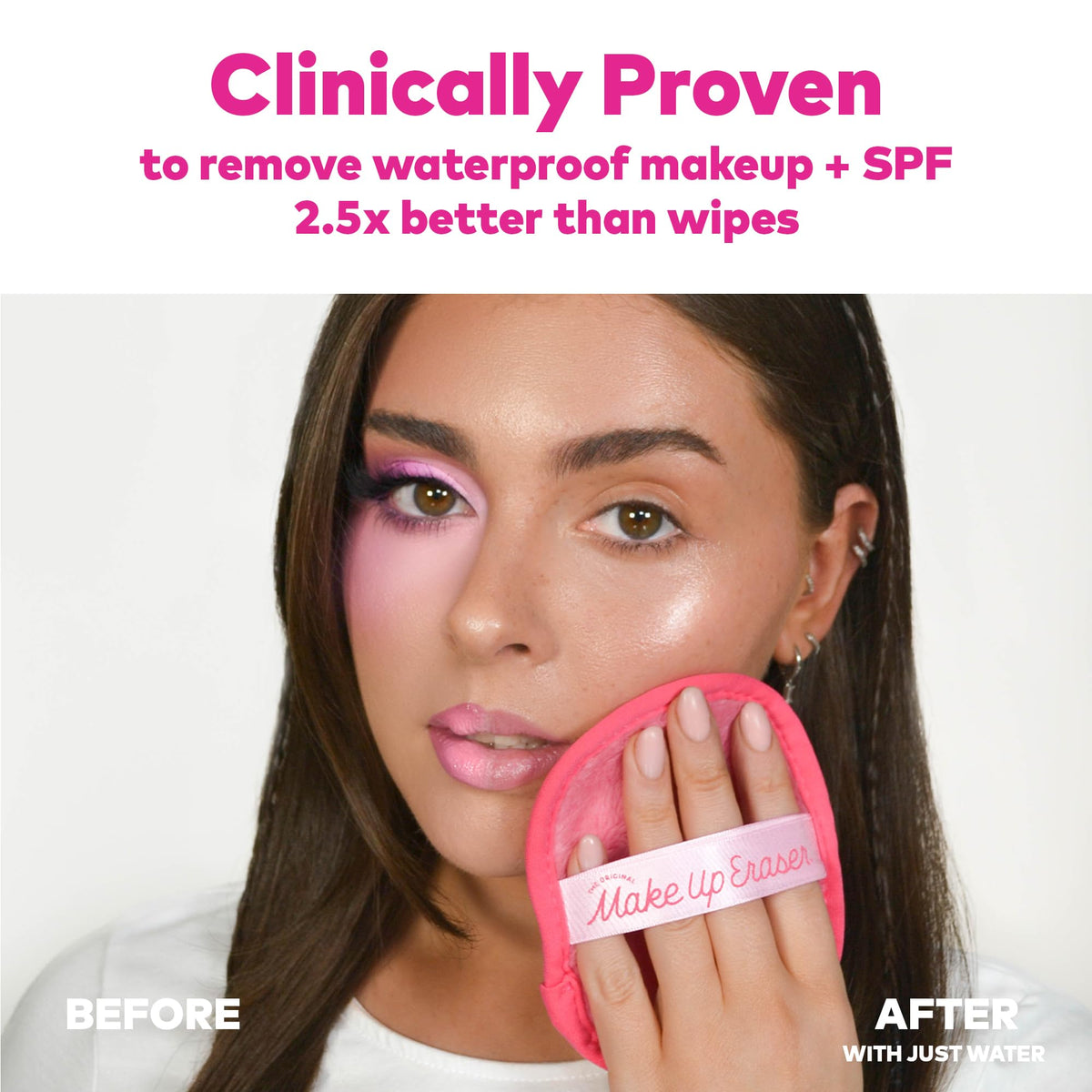 Close-up of MakeUp Eraser fibers highlighting texture and effective makeup removal