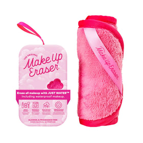 MakeUp Eraser front packaging in pink showing size and branding for easy identification