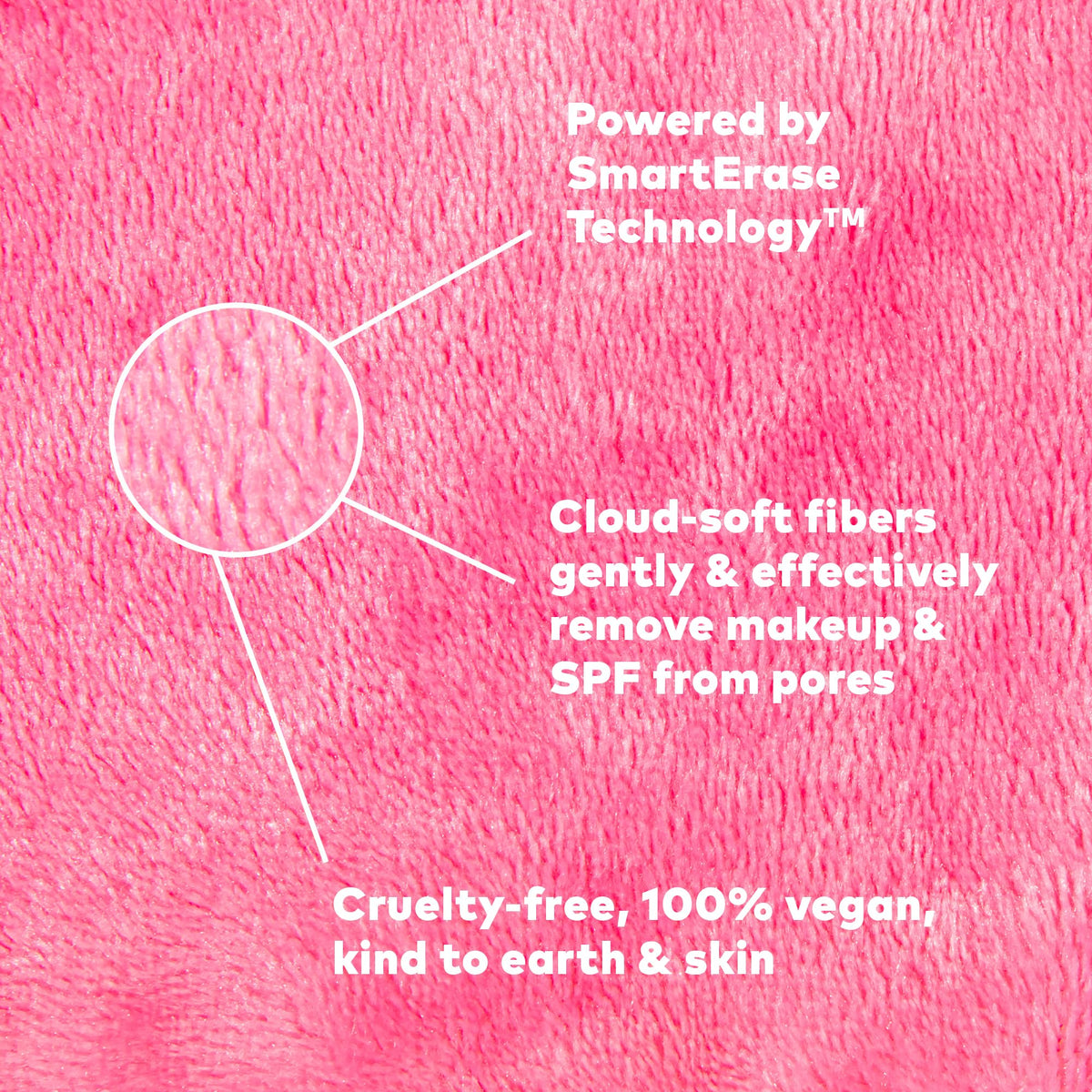 MakeUp Eraser long-fiber side exfoliating skin to improve texture and glow