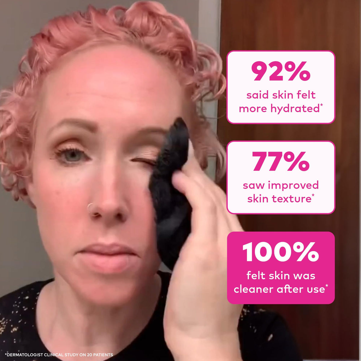 MakeUp Eraser seven-piece set styled on bathroom counter for travel convenience