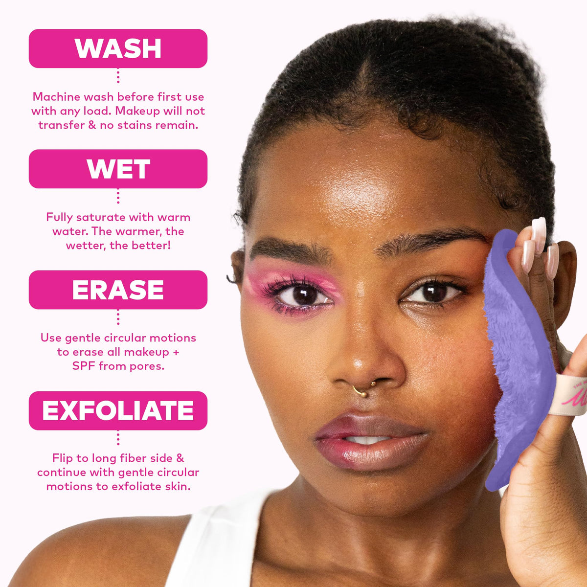 MakeUp Eraser clean pads after washing showing durable, soft texture