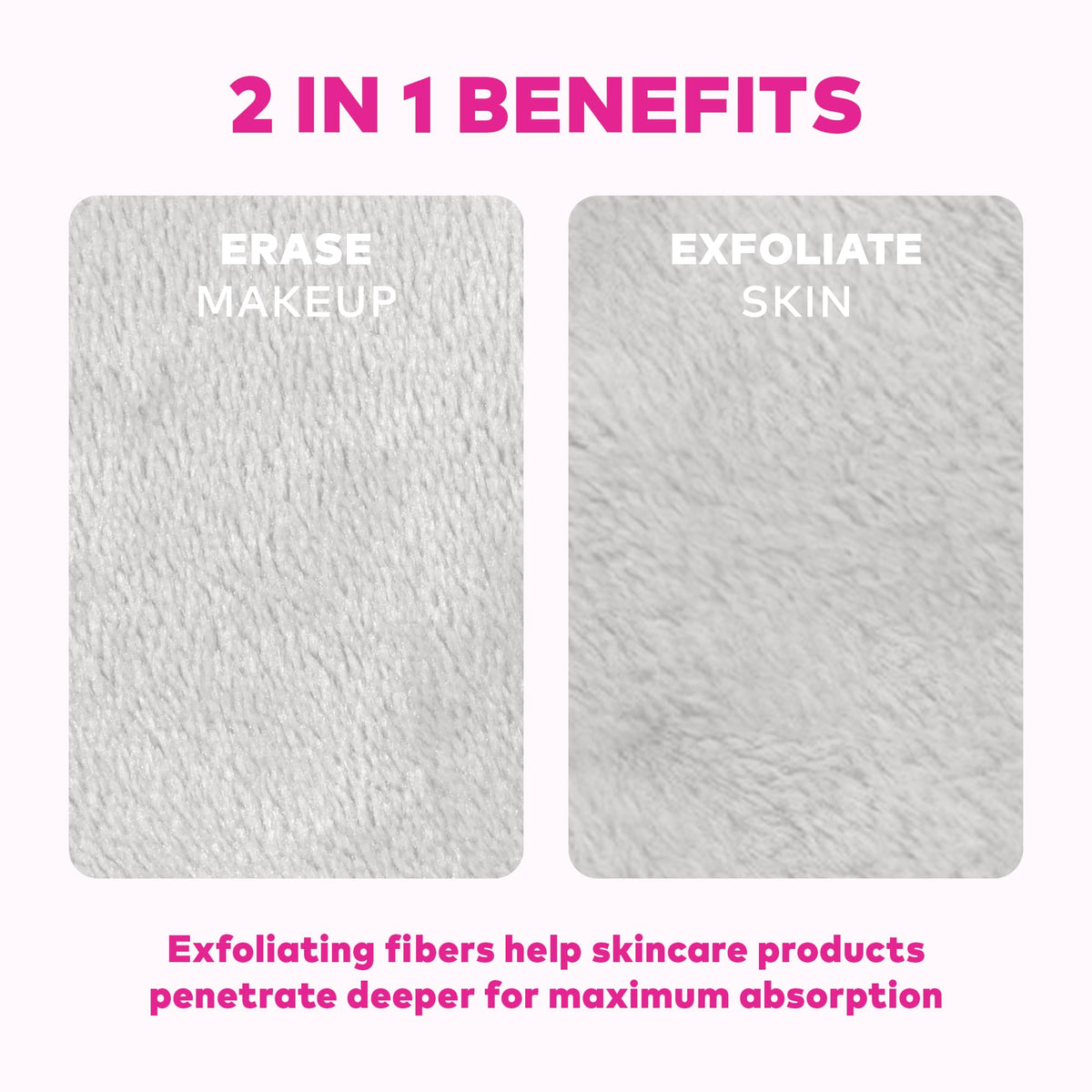 MakeUp Eraser 7-piece set laid out showing week supply and eco-friendly benefit
