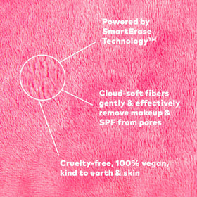MakeUp Eraser wet cloth in hand removing makeup easily with just water