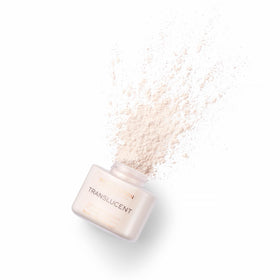 Makeup Revolution jar beside everyday items to show 1.12 oz size and portability benefit