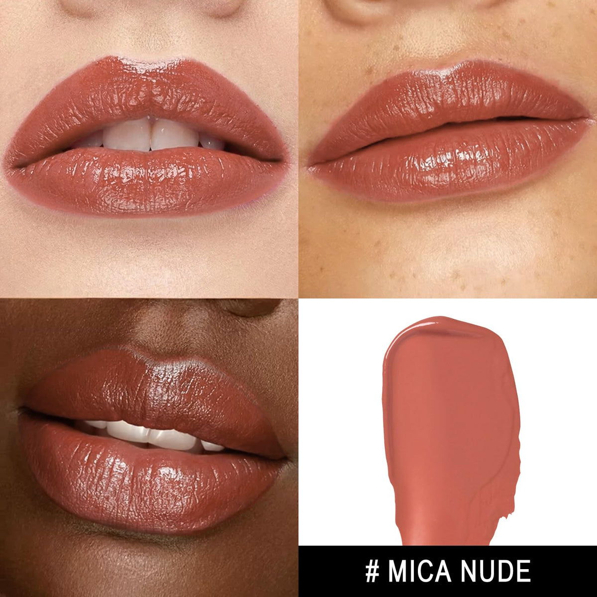 MAKI YIKA close-up of creamy lipstick texture for smooth hydration