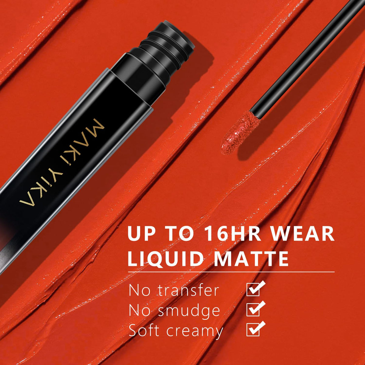 MAKI YIKA texture close-up smooth matte finish illustrating lightweight non-greasy feel