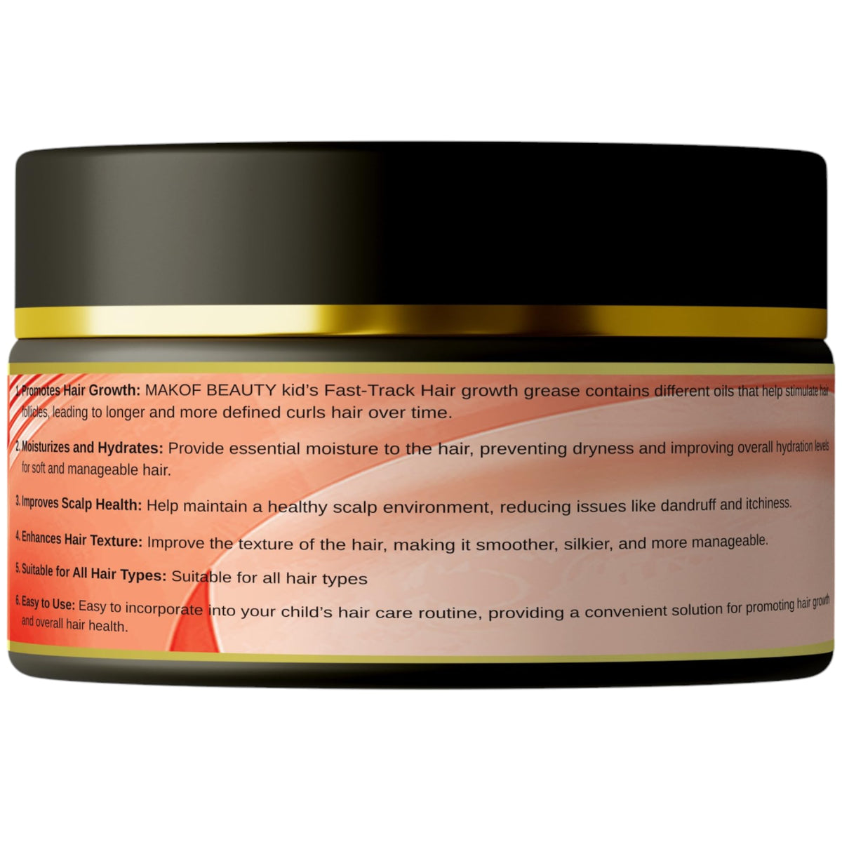 MAKOF BEAUTY gentle application on child scalp illustrating reduced tangles