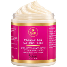 MAKOF BEAUTY jar front view showing product and clear branding for trust