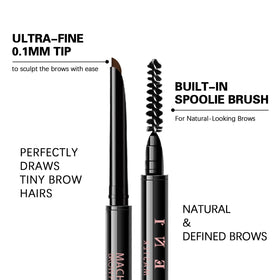Maksure extreme close-up of angled 0.1mm precision tip for hair-like strokes