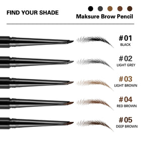 Maksure before and after on sparse brows showing natural fill benefit