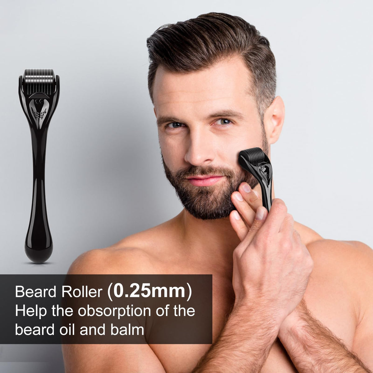 MALE GOD beard balm open tin showing creamy texture and nourishment