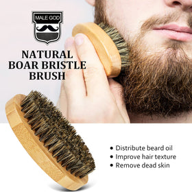 MALE GOD wooden comb and stainless scissors, precise trimming and detangling