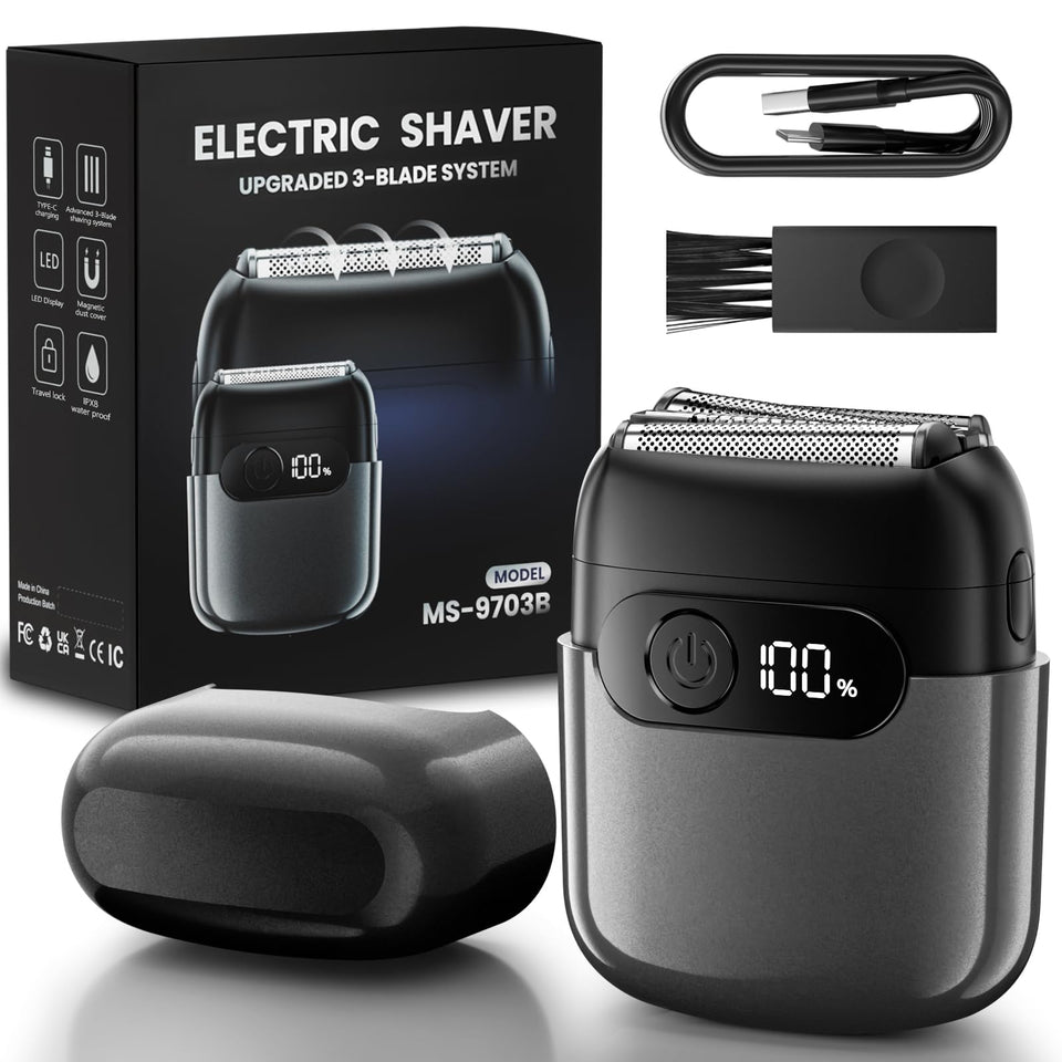 MALEGEBAZ front view of shaver showing ergonomic grip and sleek finish for comfortable use