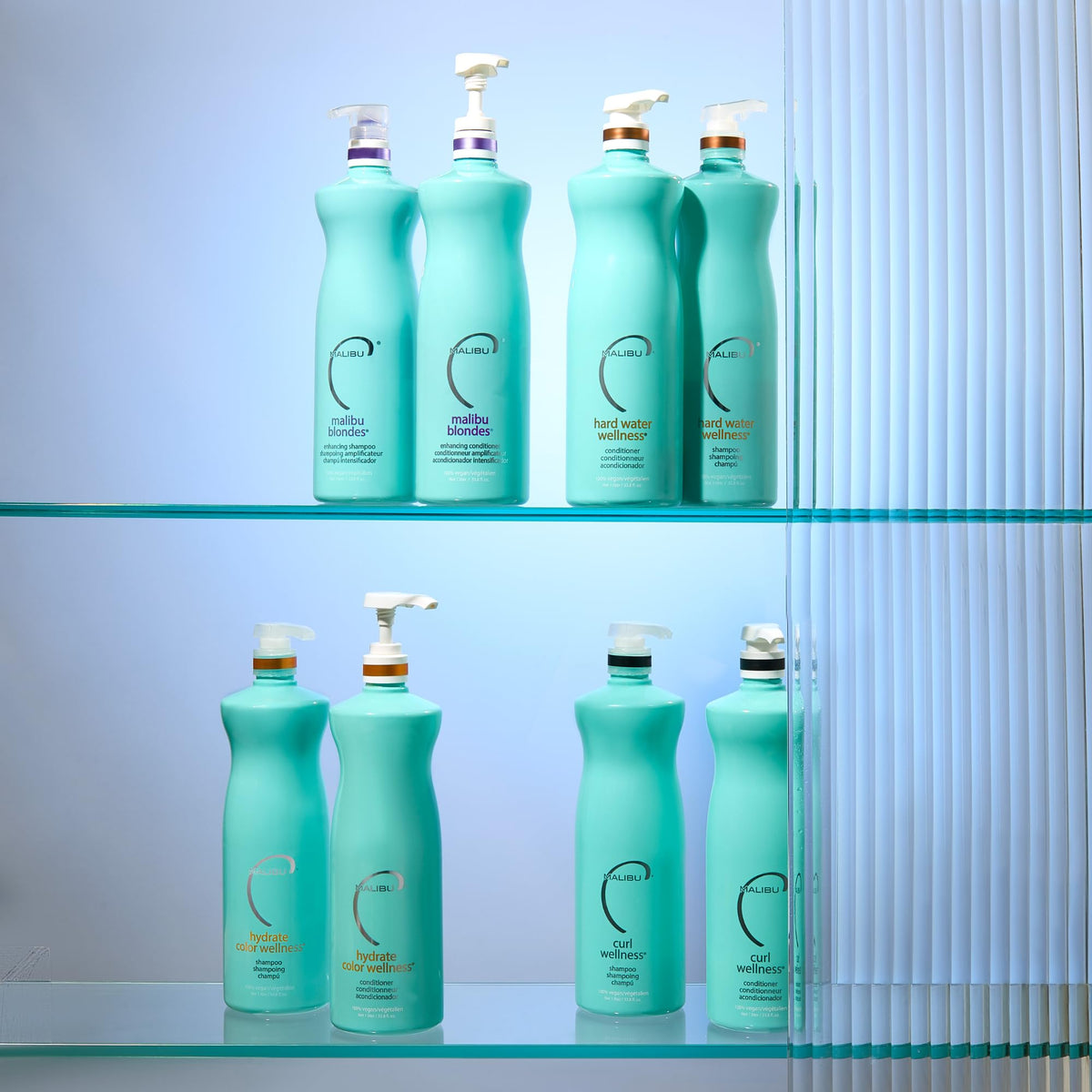 Malibu C result: shiny smooth hair after detoxifying hard water treatment