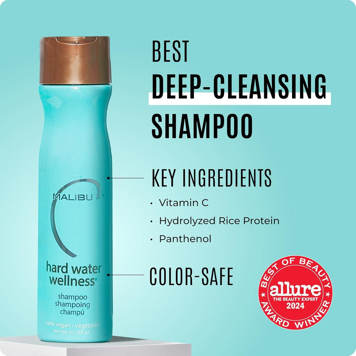Malibu C conditioner being poured to restore moisture and smoothness
