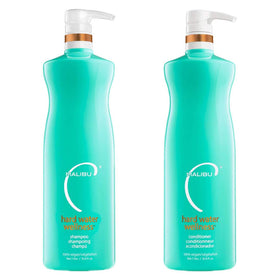 Malibu C duo front packaging showing bottles and clear product benefits