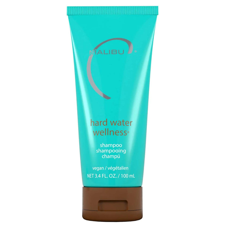 Malibu C front packaging travel shampoo showing label and benefits