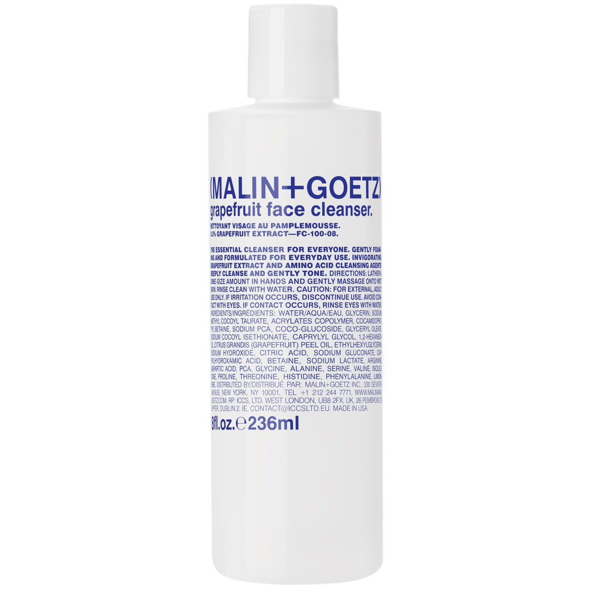 MALIN+GOETZ front bottle showing label and clean design for easy identification