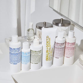 MALIN+GOETZ cruelty-free and vegan badge emphasizing ethical formulation