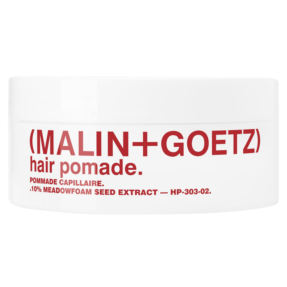 MALIN+GOETZ jar front view showing clean packaging and firm-hold pomade