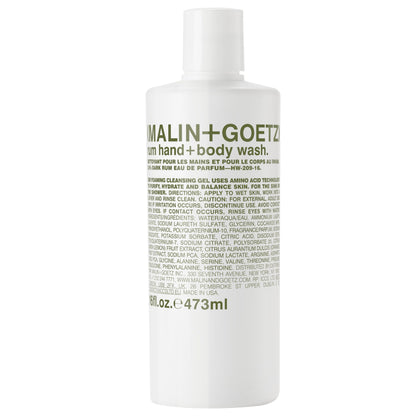 MALIN+GOETZ front bottle view showing clean design and product name, evokes premium feel