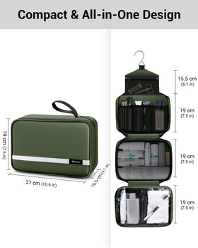 Maliton close-up of compartments and elastic loops securing toiletries