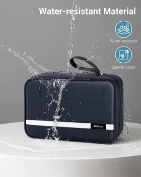 Maliton mesh and clear pocket closeup isolating damp items for hygiene