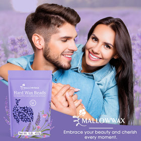 Mallowwax in a calm bathroom setting suggesting at-home salon comfort