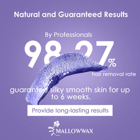 Mallowwax melted wax in warmer demonstrating creamy consistency ready to apply