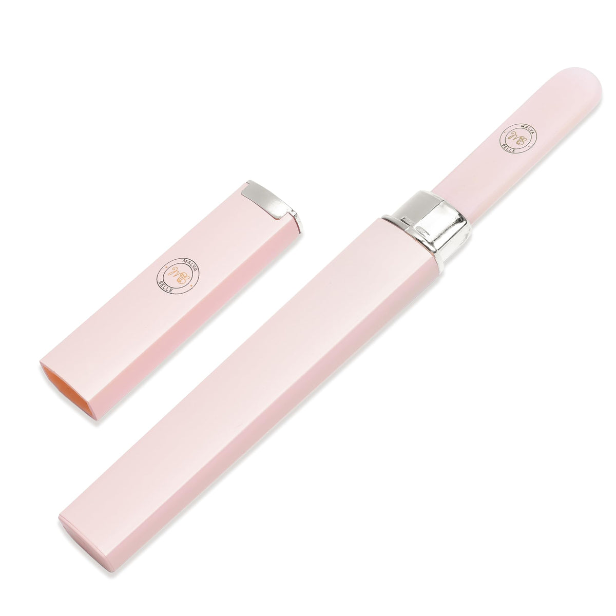Malva Belle front view pastel pink file displaying sleek design and durable glass