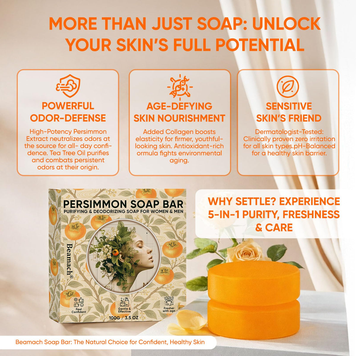 MALVAY soap producing rich lather in shower demonstrating effective odor removal