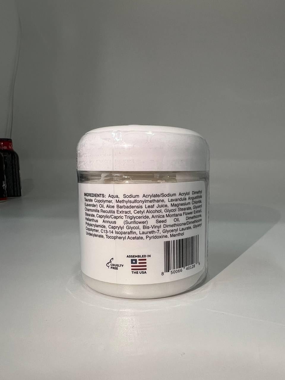 Mama Bear Oasis product label detail highlighting ingredients like magnesium, arnica and aloe