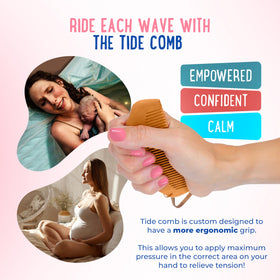 Mama Natural comb engraving Ride the Tide emphasizing motivational message