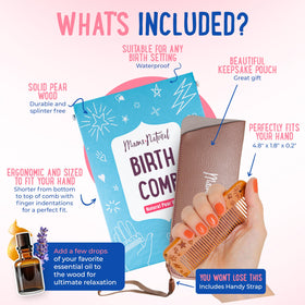 Mama Natural comb in water illustrating safe water use and easy cleaning