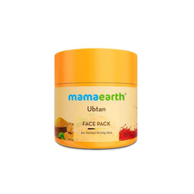 MAMAEARTH front jar view showing label and compact packaging benefit convenience