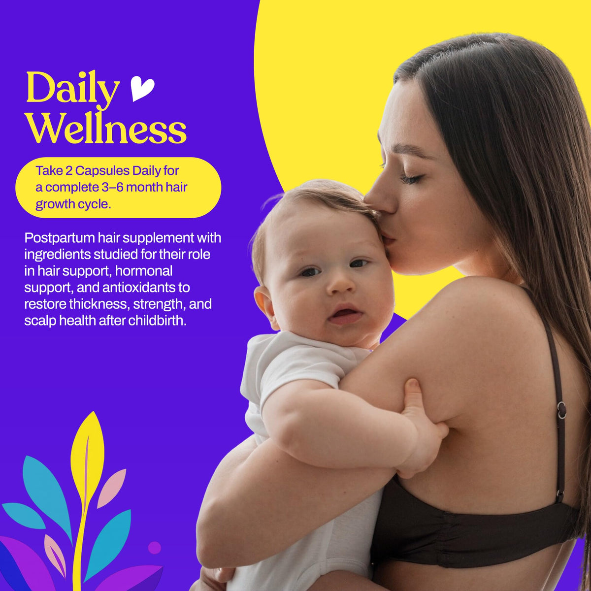 Mama's Select two capsules in hand indicating daily dosage convenience