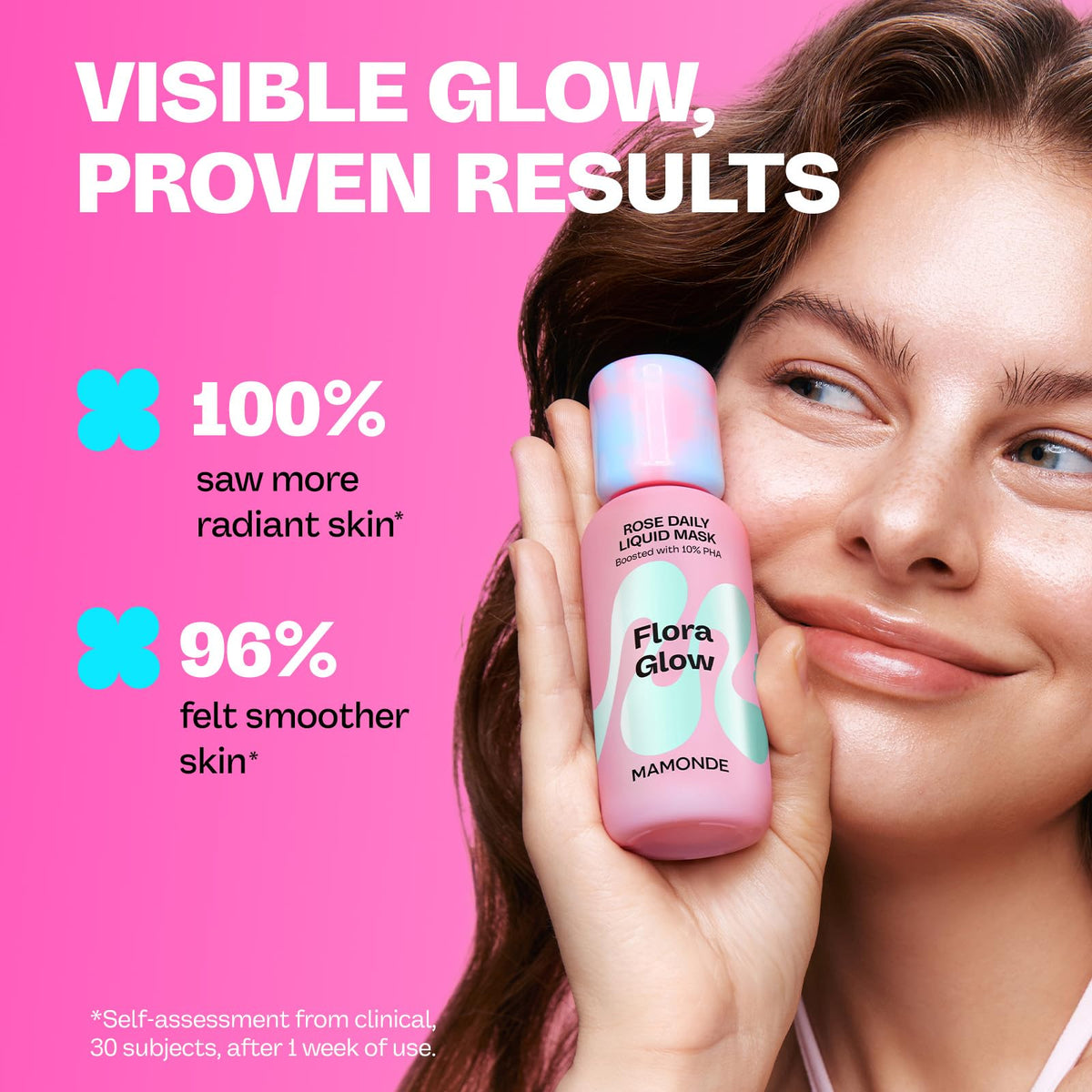 MAMONDE before and after skin texture comparison showing refined, radiant complexion