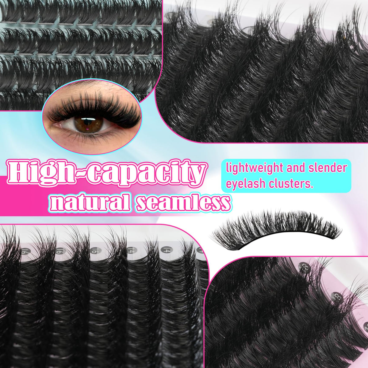 Mamzy Luxe application demo with tweezers applying a cluster for faster DIY results