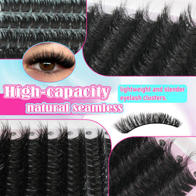 Mamzy Luxe application demo with tweezers applying a cluster for faster DIY results