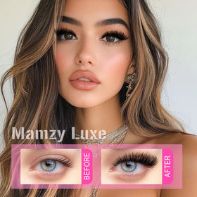 Mamzy Luxe next to application tools showing quick DIY application benefit