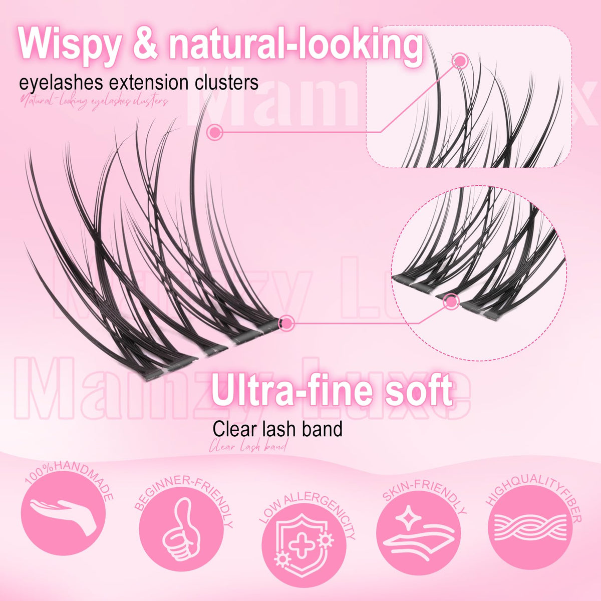 Mamzy Luxe application with tweezers demonstrating quick DIY placement and control